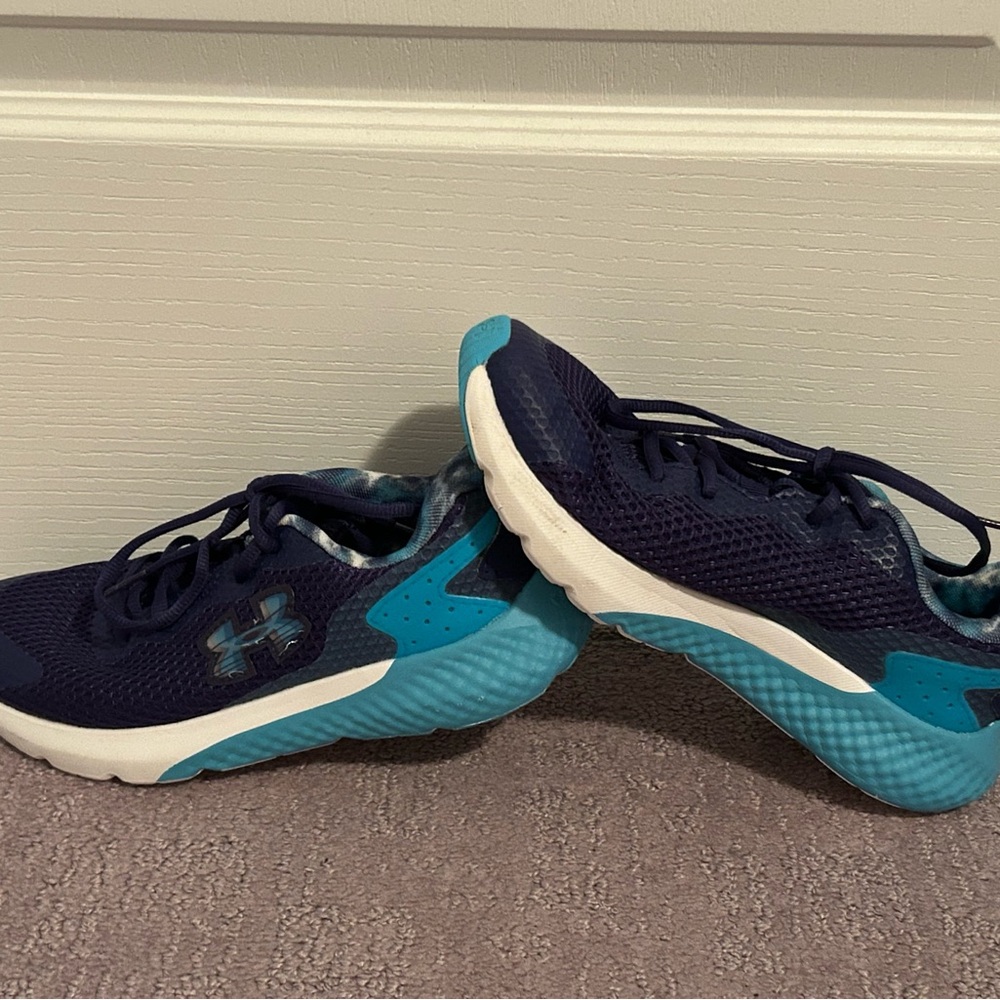 Under Armour Kids Navy and Teal Athletic Shoes